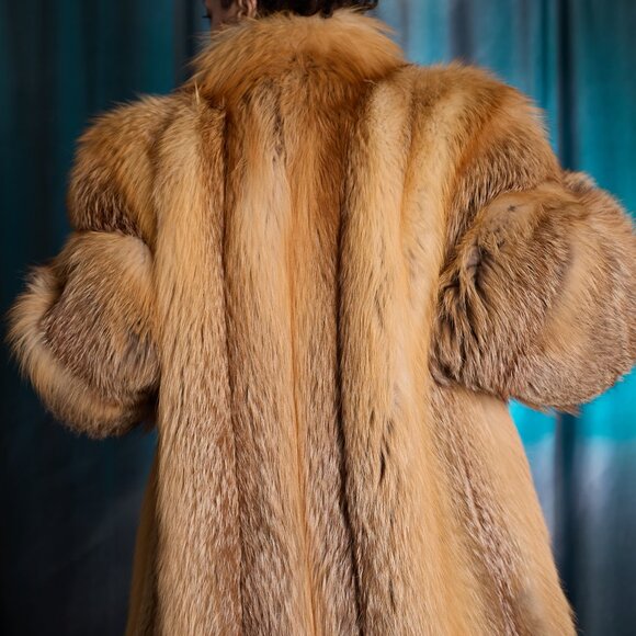 Amazing Red Fox Fur Coat Vintage 80's - Picture 7 of 13